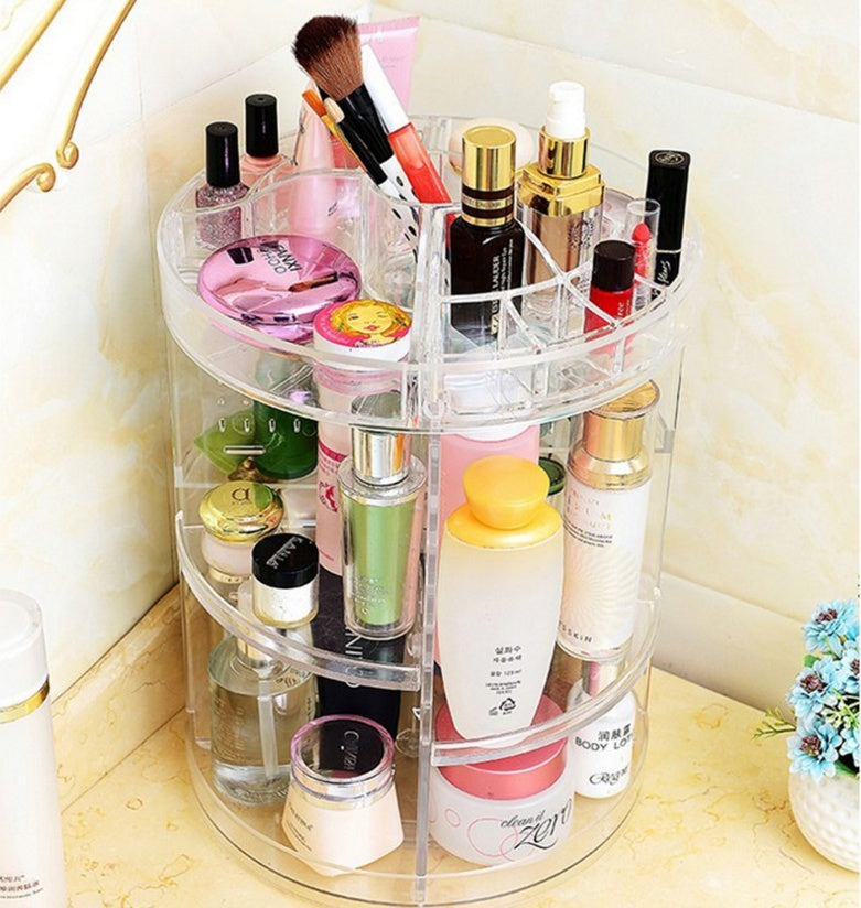 360° Rotating Makeup Organizer Storage Holder