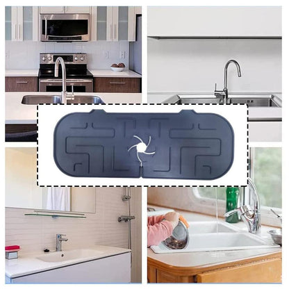 Silicone Faucet Splash Guard Guard Mat- Absorbent Sink Protector