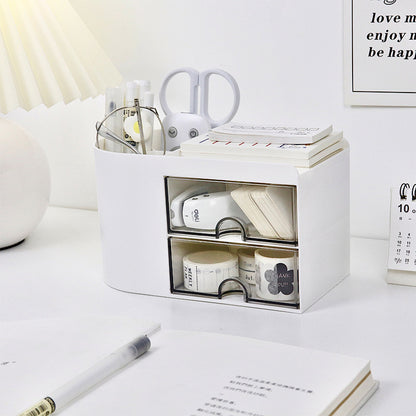 Multi-Compartment Desk Organizer- Stationery Storage Box