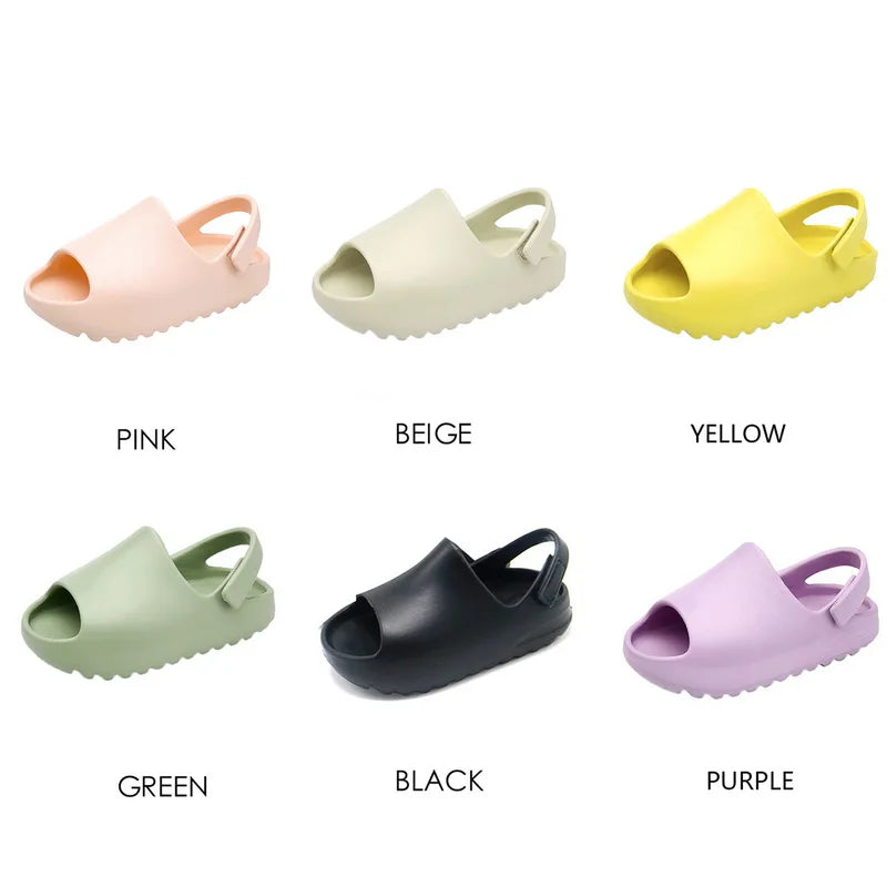 Kids Sandals Baby Toddler Adults Slip-On Fashion Boys Girls Foam Beach Summer Slides Bone Resin Children Lightweight Water Shoes