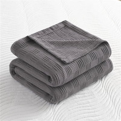 Soft Cozy 100% Cotton Throw Blanket Wide 100cm/150cm/180cm/200cm