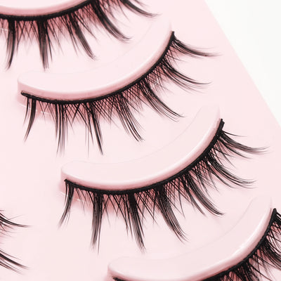 5 Pairs Clear Band Anime Natural Eyelashes
