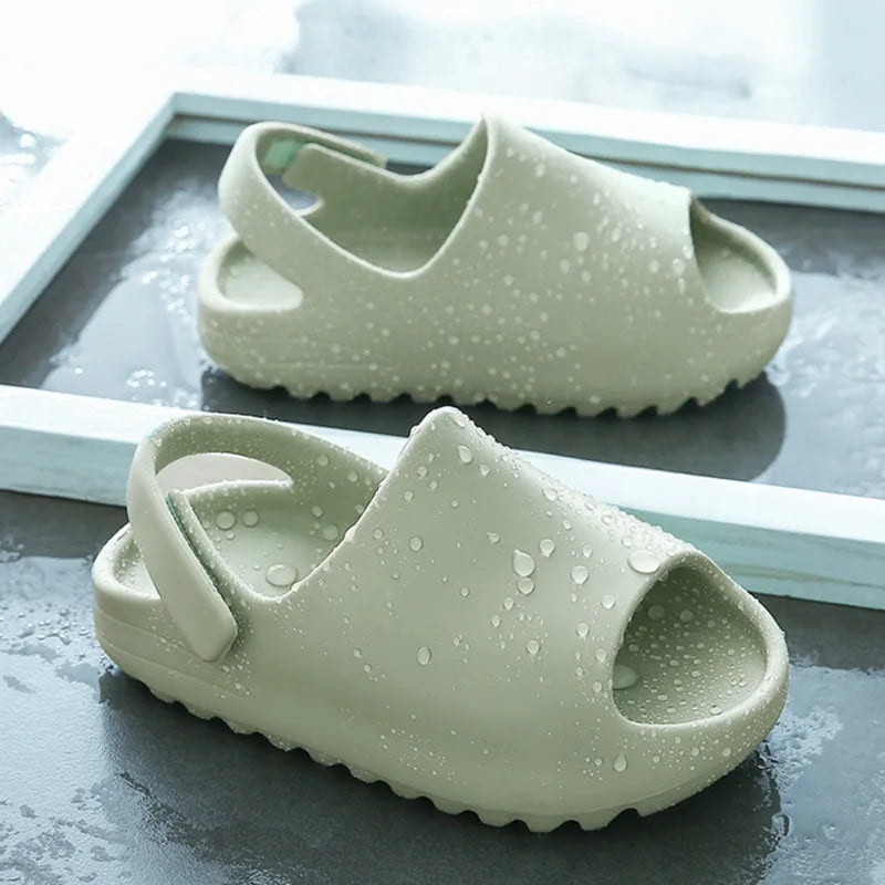 Kids Sandals Baby Toddler Adults Slip-On Fashion Boys Girls Foam Beach Summer Slides Bone Resin Children Lightweight Water Shoes