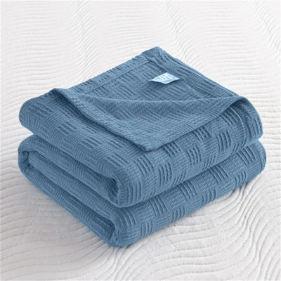 Soft Cozy 100% Cotton Throw Blanket Wide 100cm/150cm/180cm/200cm