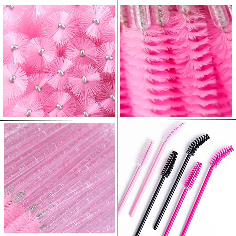 50/100/300/500pcs Eyebrow Eyelash Brush Spoolies