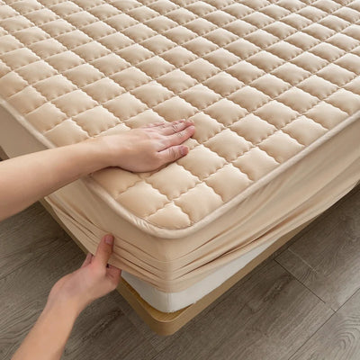 Waterproof Quilted Mattress Pad Protector Bed Cover Fitted Sheet