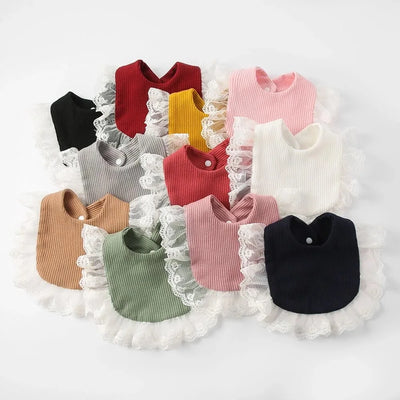 New Ruffle Style Infants Cotton Bibs