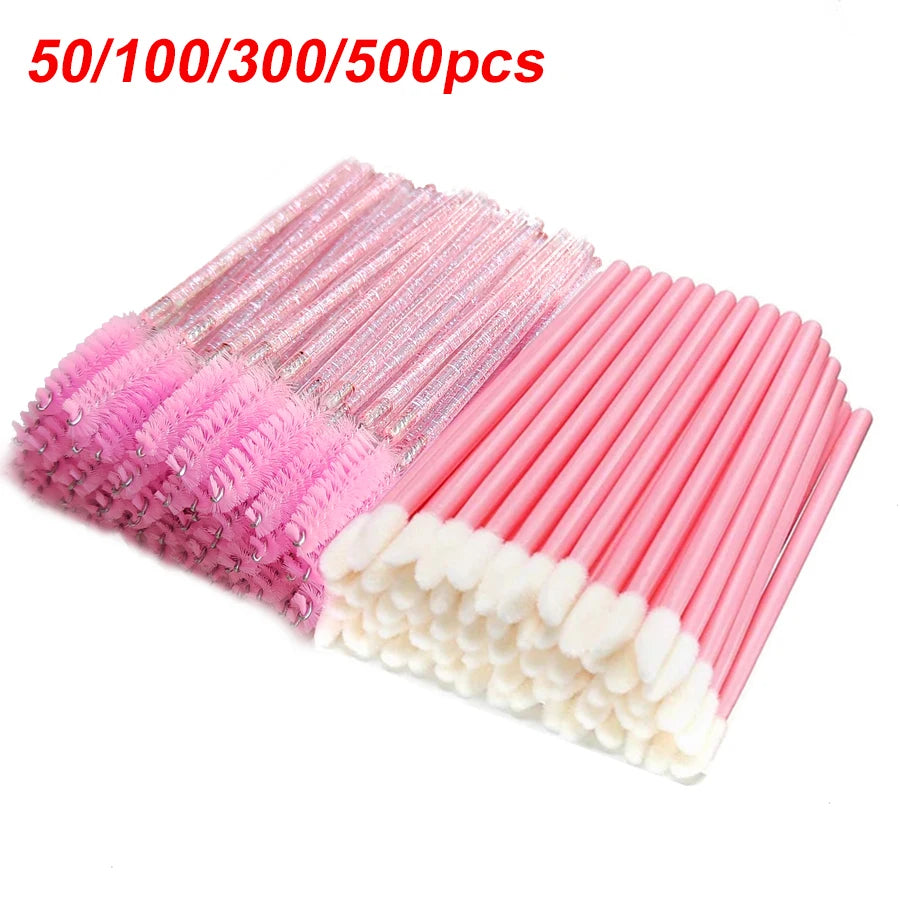 50/100/300/500pcs Eyebrow Eyelash Brush Spoolies