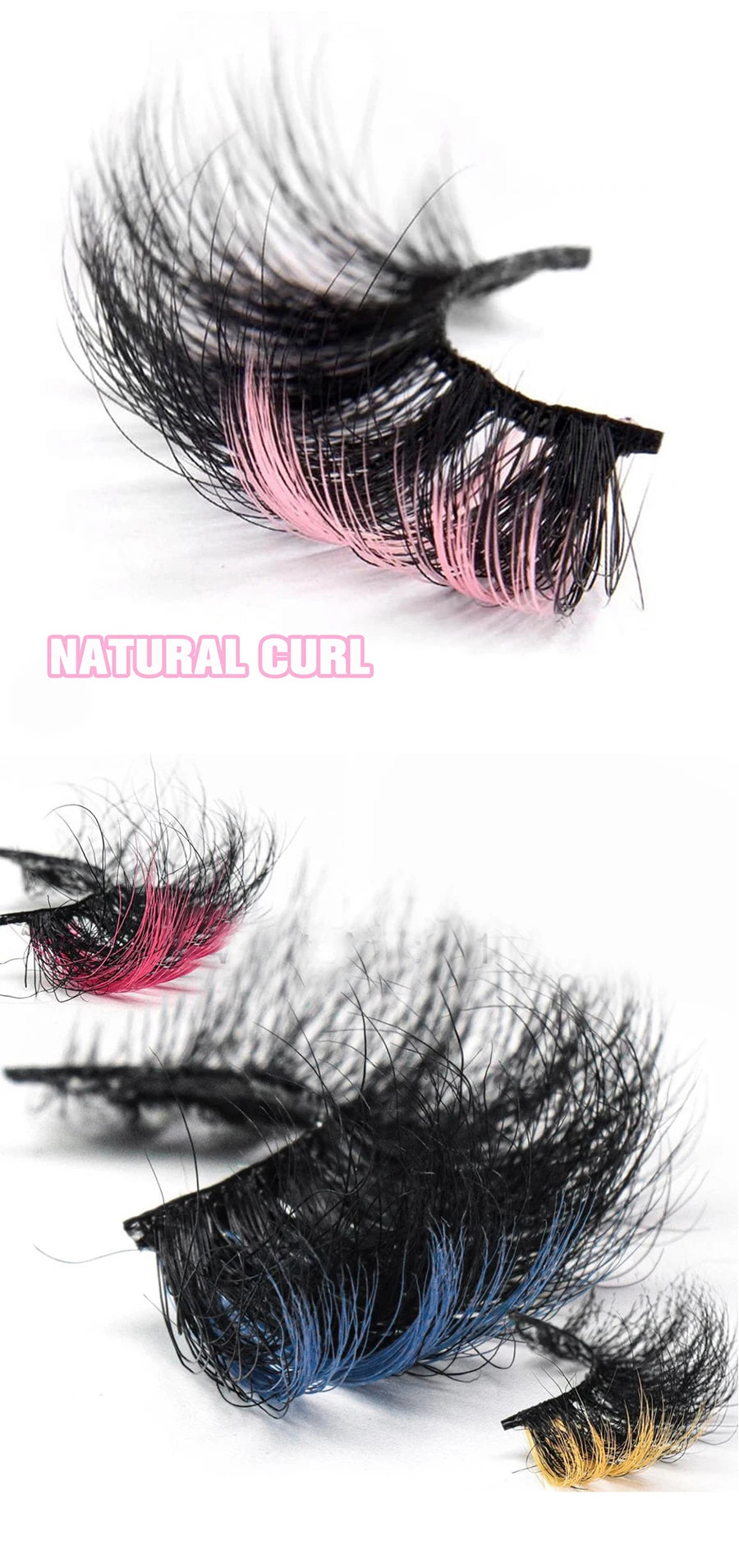 Long Colorful Dramatic Lashes