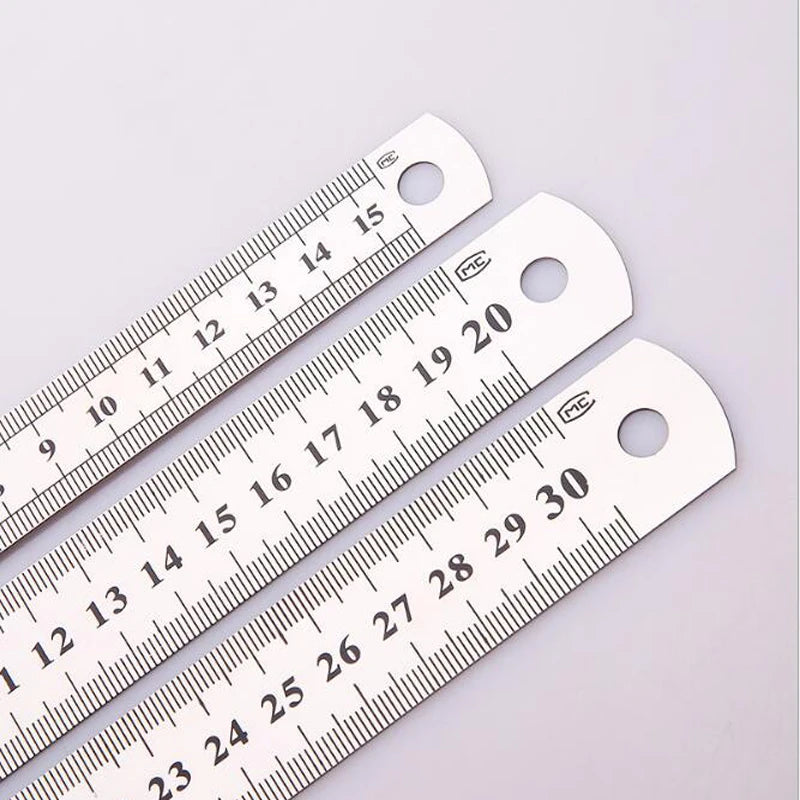 1PCS High Quality Stainless Steel15cm20cm30cm Double  Sided Scale Standard Ruler