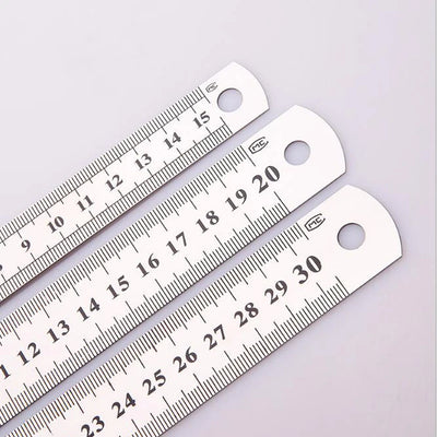 1PCS High Quality Stainless Steel15cm20cm30cm Double  Sided Scale Standard Ruler