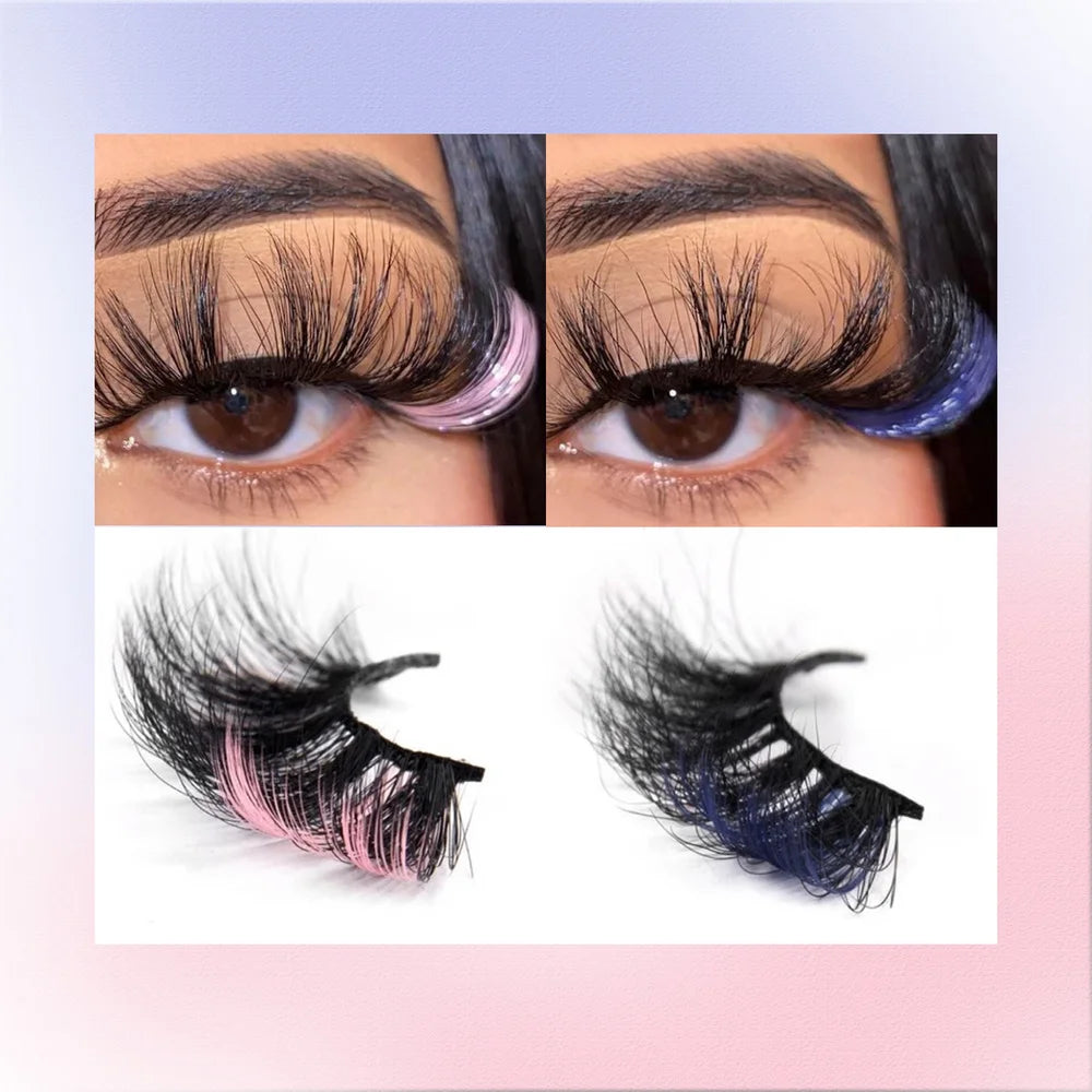 Long Colorful Dramatic Lashes