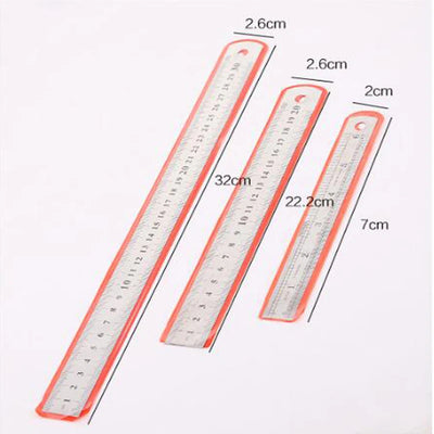 1PCS High Quality Stainless Steel15cm20cm30cm Double  Sided Scale Standard Ruler