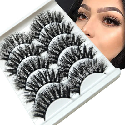 5/12/20Pairs Mink Fluffy Soft Wispy Eyelashes