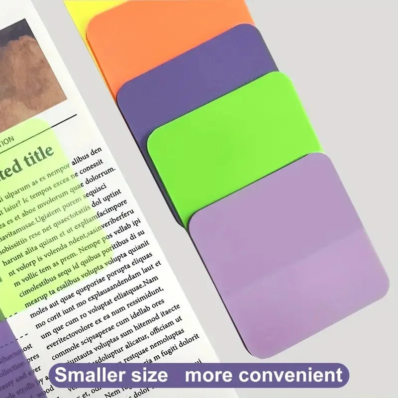 160 Sheets 8Colors Transparent Sticky Notes Stationery Supplies