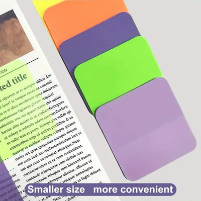 160 Sheets 8Colors Transparent Sticky Notes Stationery Supplies