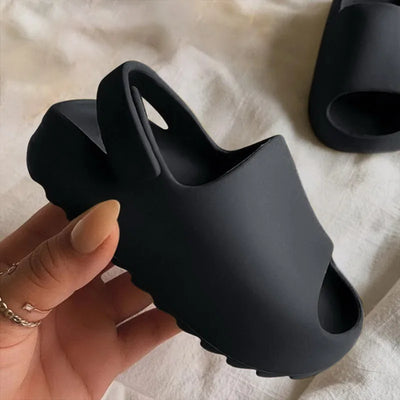 Kids Sandals Baby Toddler Adults Slip-On Fashion Boys Girls Foam Beach Summer Slides Bone Resin Children Lightweight Water Shoes