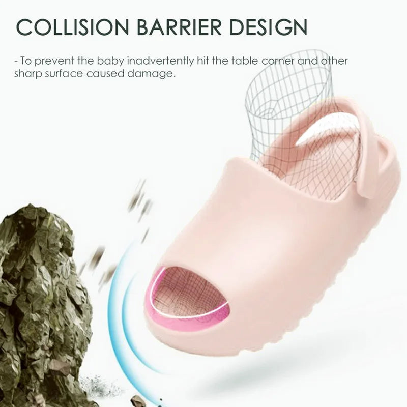 Kids Sandals Baby Toddler Adults Slip-On Fashion Boys Girls Foam Beach Summer Slides Bone Resin Children Lightweight Water Shoes