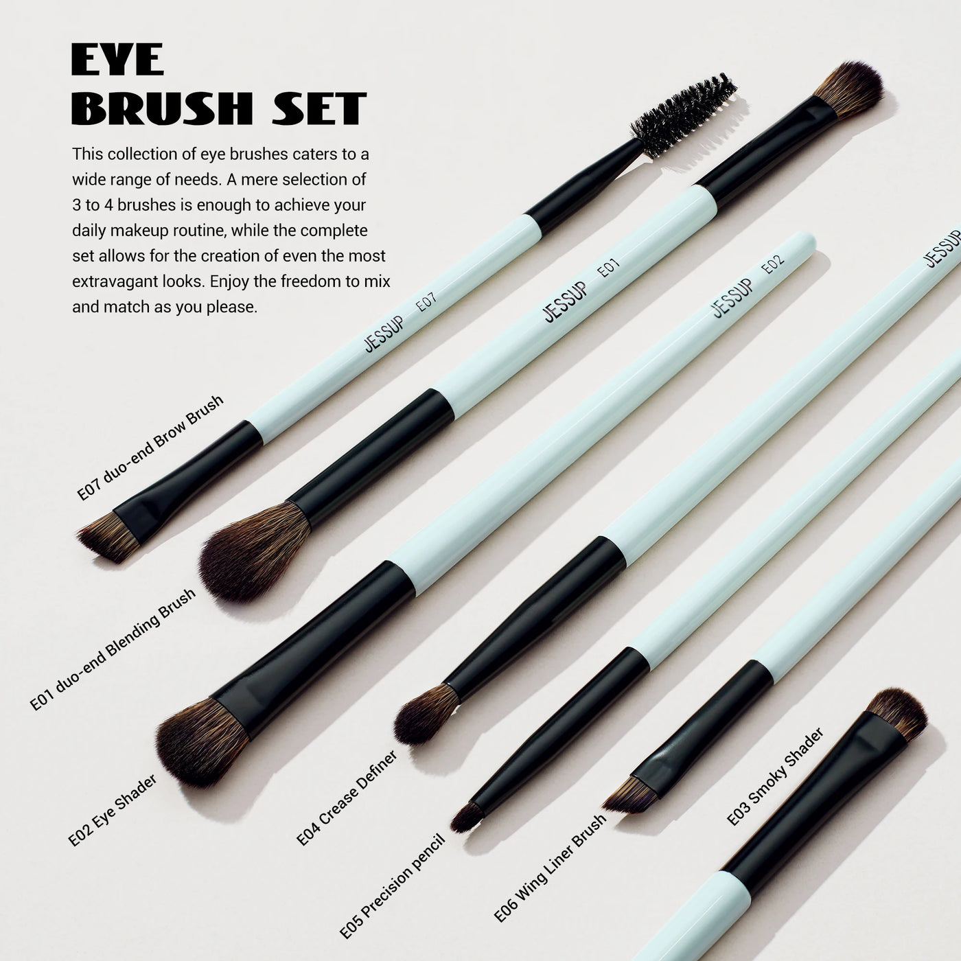 Makeup Brushes Set 2/3/6/10PCS,Double Sided Foundation Contour Brush Blush Blending Eyeshadow Concealer