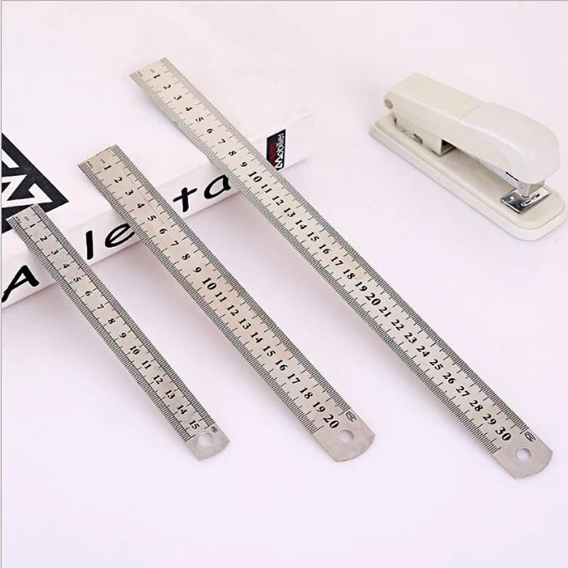 1PCS High Quality Stainless Steel15cm20cm30cm Double  Sided Scale Standard Ruler