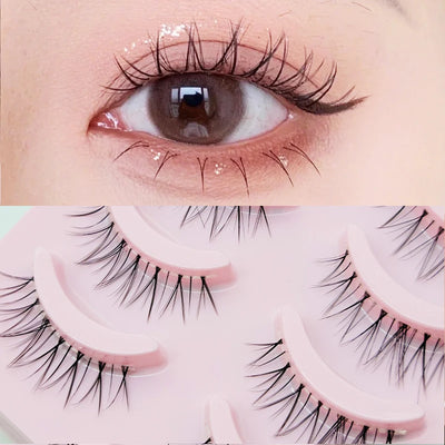 5 Pairs Clear Band Anime Natural Eyelashes
