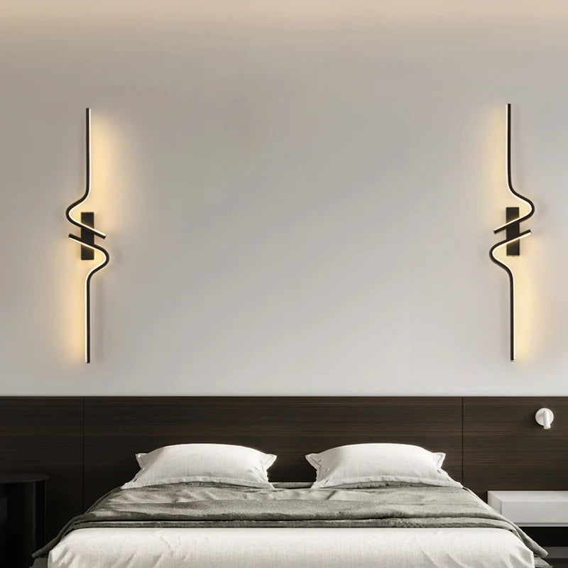 Modern Minimalist Strip Led Wall Light Bedroom Lights For Bedside Wall Sconce Led Light Living Room TV Sofa Background Wall Lamp