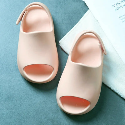 Kids Sandals Baby Toddler Adults Slip-On Fashion Boys Girls Foam Beach Summer Slides Bone Resin Children Lightweight Water Shoes