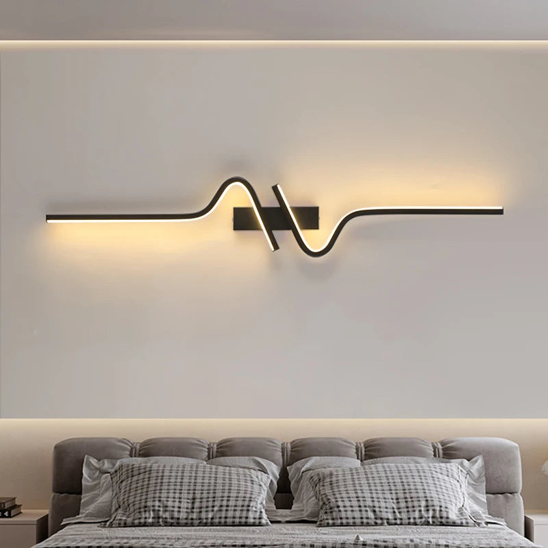 Modern Minimalist Strip Led Wall Light Bedroom Lights For Bedside Wall Sconce Led Light Living Room TV Sofa Background Wall Lamp