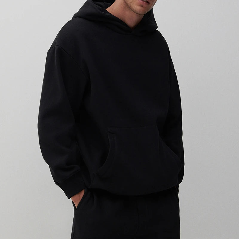 400GSM Oversized Autumn Casual Cotton Men Hoodies Sweatshirt