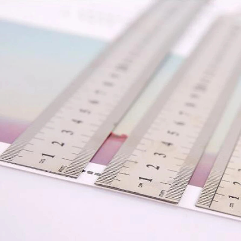 1PCS High Quality Stainless Steel15cm20cm30cm Double  Sided Scale Standard Ruler