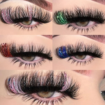 Long Colorful Dramatic Lashes